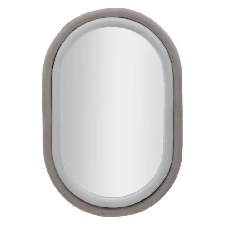 Espejo con Marco MF468, MDF, Gris, 60x4x90 cm - 1