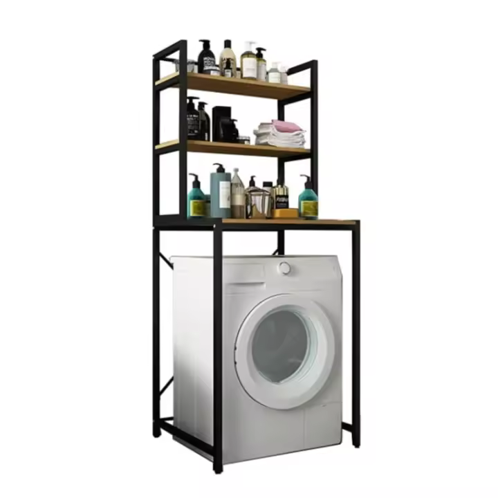 MAGIC SELECT Estantería Superior para Lavadora. Estante Organizador Baño Ahorra Espacio. Estantería Almacenamiento de 3 Niveles de Madera E1 y Acero. - 1