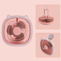 Cool & Cute Ventilador Portátil con Luz LED - Mesa y Camping - Ventilador USB (Rosa) - details 0