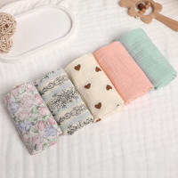Toallas De Algodón Puro Para Bebés 5Pcs Toallas De Secado Suaves Y Absorbentes Para Recién Nacidos Y Burping 6 Capas - details 12