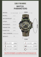Reloj De Sobrevivencia Militar Multifuncional SHIYUNME Para Hombres Resistente Al Agua Con Cordón Paracord Para Camping Y Senderismo Reloj De Mano Con Pantalla LED Y Compás - details 12