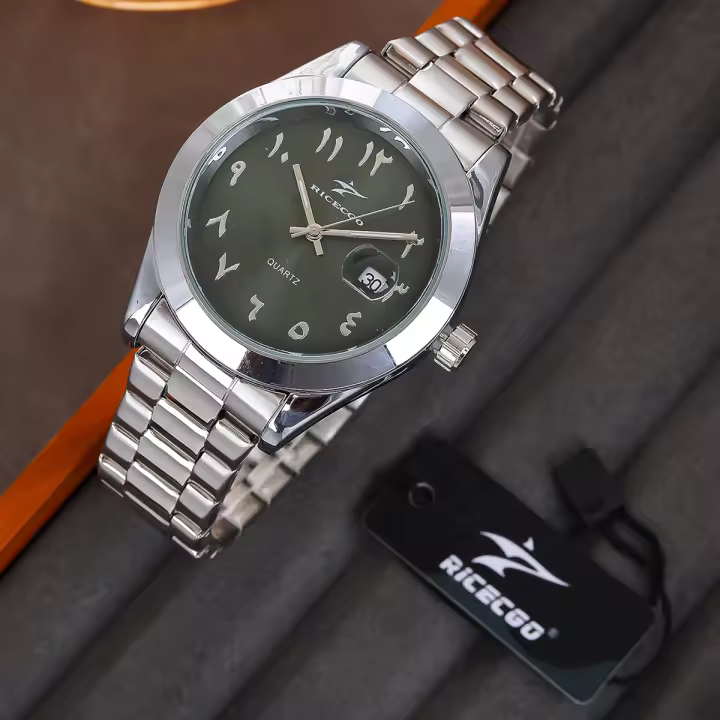 Reloj De Cuarzo Para Hombre Reloj De Pulsera De Moda Sencilla Y Lujo Para Uso Diario Y Negocios Con Calendario Pantalla Con Marcas Numéricas De Arábigas Material De Acero Inoxidable Resistente Al Agua - 1