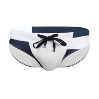 Bragas De Natación Para Hombre En Blanco Moda Verano Deporte Playa Traje De Baño Sexy Estilo Surf Talla Unica Material Poliéster - details 3