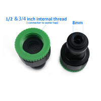 2 Pcs Adaptador De Conector Rápido Para Jardín 1/2'' 3/4" Tapa De Agua Con Entrada Para Sistemas De Neblinización 6MM O 8MM Material Plástico - details 4
