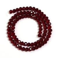 1 Hilo De Cuentas De Cristal Facetado Pomegranate Rojo Para Joyería DIY Collar Pulsera Cuentas De Vidrio Marrón Rojo Suelto - details 7