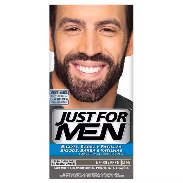 Just For Men Bigote Barba Patillas Negro M-55 - 1