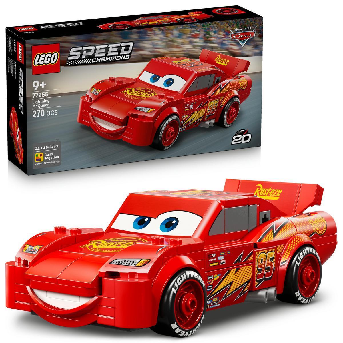 [PREVENTA] LEGO® 77255 Speed Champions Rayo McQueen Coche de Juguete - Kit de Maquetas Coleccionable - Regalo para Niños y Niñas Fans de las Películas de Cars de Disney Pixar