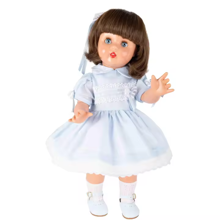 Muñeca Mariquita Perez Vestido Celeste de Vinilo 50Cm - 1