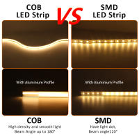 Tiras LED COB FLEXIBLES 12V 2M 3M 5M Alta Densidad Diodo Tape Luz 3000K 6000K Dimmable Lineal Decoración De Hogar - details 3