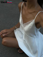 Vestido Y2K Sin Mangas De Mujer Con Espalda Descubierta Y Cuello En V En Malla De Seda Patchwork Elegante Para Fiesta De Cumpleaños Y Promesa Estilo Bodycon Suelto - details 15