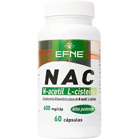 NAC 600mg N-Acetilcisteína – Pulmones, Glutatión y Detox Natural – Sin Dióxido de Silicio – 60 Cápsulas Veganas EFNE - 1