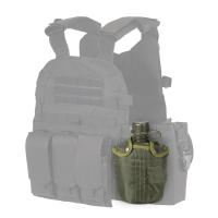 Botella De Agua Para Camping Y Senderismo 1L Con Tapa Resistente Al Impacto Y Desgaste Material De Aluminio Negro Marrón Y Rojo Para Supervivencia En Exteriores - details 13