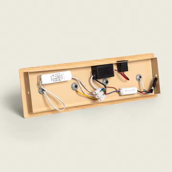 Ledkia Aplique de Pared LED con Luz de Lectura Metal y Madera Adalia Negro - 1