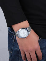Reloj De Pulsera De Lujo Clásico Para Hombres Con Fecha Y Correa De Acero Inoxidable Deportivo Y Casual Con Marcas Arábigas Resistente Al Agua - details 23