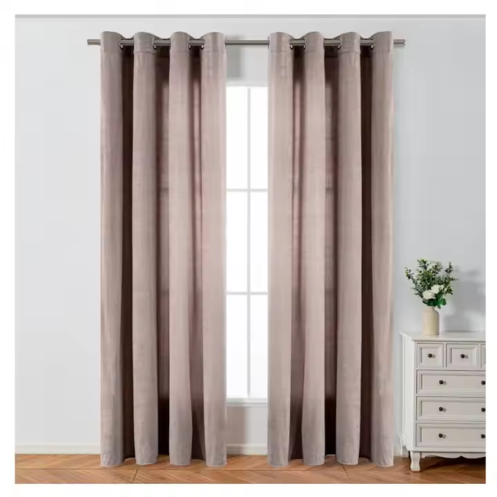 PLUSHOME Cortina Terciopelo Cocina Salon Dormitorio para Ventana con medidad 140 * 260  para hogar Cocina Decoracion. - 1