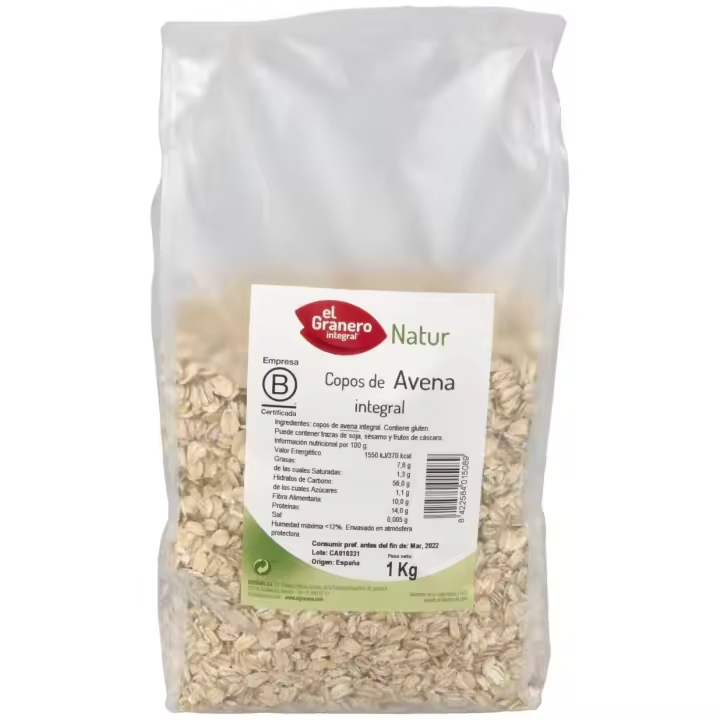 El Granero Copos Avena Integrales 1 Kg - 1