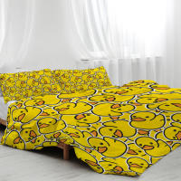 Juego De Cama Con Patrón De Pato Amarillo Densamente Diseñado 3 Piezas Funda De Edredón Y 2 Almohadillas Para Hogar Familiar - details 5