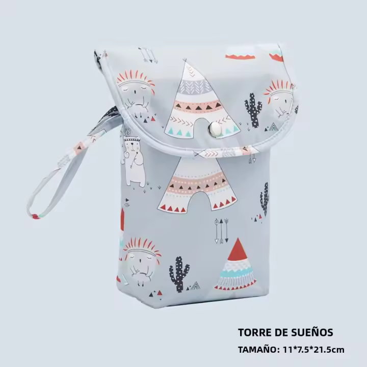 Bolso De Diaper Para Bebé Organizador Portátil De Viaje Al Aire Libre Mini Bolsa De Pañales Para Carrito De Compras Reutilizable Almacenamiento Para Mami - 1