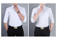 Camisa De Encaje De Algodón Y Poliéster Para Hombre Talla 9XL 48 Longitud De Manga Completa Estilo Slim Fit Casual Social Negocios Formales Color Sólido - details 4