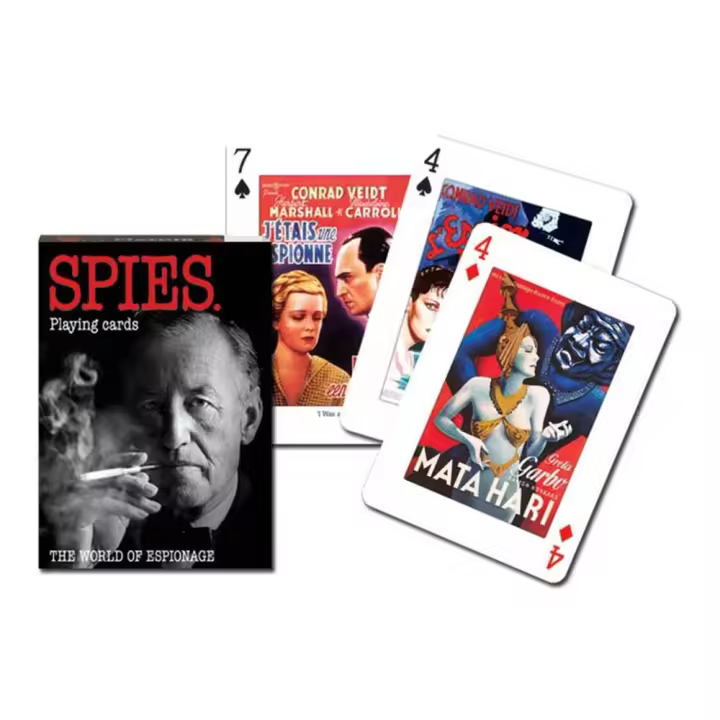Piatnik Baraja de poker de 54 cartas Espías Carteles de cine Películas Historia Juego mesa Jugar Adultos Colección Coleccionable Poquer - 1