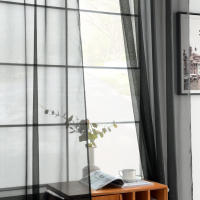 Cortinas De Yarn Blanco Sólido Para Ventanas De Sala De Estar Cocina Modernas Cortinas De Tulle Voile Para Decoración De Hogar Y Oficina - details 14