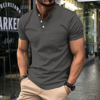 Nuevos helbres tops Camiseta de moda Slim Stand-up Cuello dot - details 7