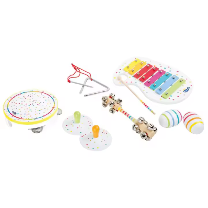 Juguete Musical Educativo para Niños - Set de Música Arco Iris de Small Foot con 6 Instrumentos - 1