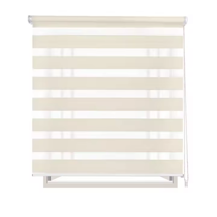 Estor Enrollable, Doble Capa Noche y Día, 60-160x180cm, Fácil de Instalar, para Ventanas y Puertas, Transslúcido y Opaco - 1