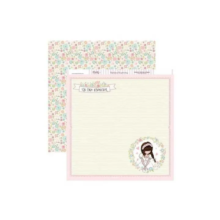 DAYKA TRADE                         PAPEL SCRAP DAYKA 2 CARAS 30,5x30,5cm COMUNIÓN 179 - 1