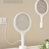 Porta Moscas Eléctrico Recargable Con Cabeza Giratoria Asa Para Exterminio De Plagas Zapper De Interior Para El Control De Plagas En El Hogar - details 0