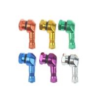 2pcs Valvulas De Rueda Para Motocicleta De Aluminio Aleación Ángulo De 90 Grados Tampa De Tubería Tubeless Stems Para Piezas CNC - details 0