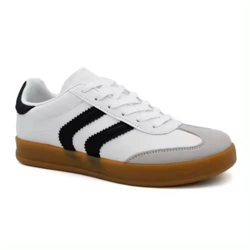 Zapatillas bambas retro mujer KISS KISS M2483 en blanco con detalles negros - 1