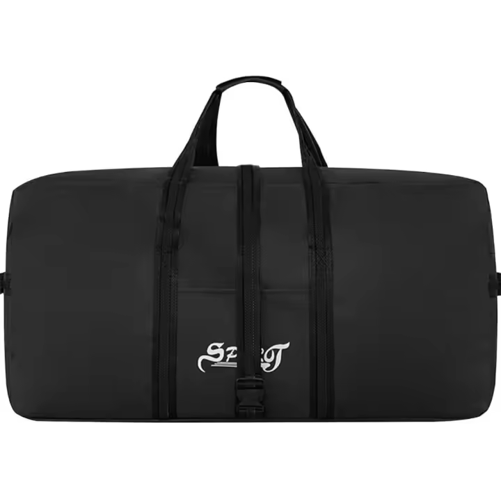 Bolsa de Viaje Equipaje Grande, 120L Mochila de Deporte Impermeable para Hombre Mujer, Bolsa Gimnasio Plegable, Bolsa Fin de Semana para Viajes Deporte, Negro, 80x40x40cm - 1
