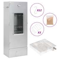 vidaXL Horno Ahumador de BBQ con Generador Humo Frío Parrilla Acero Galvanizado Dimensiones 44.5x29x83 cm (21x21x4.5 cm),  44.5x29x83 cm (27x27x4.5 cm),  44.5x29x110 cm (21x21x4.5 cm) y mas - details 1