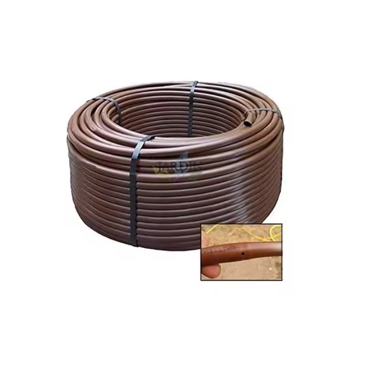 Suinga Tuberia riego por goteo 16mm. Goteros cada 33 cm, 100 metros, marrón - 1