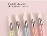 Set De 5 Brochas De Uñas Con Doble Cabeza Y Diseño De Flor De Silicona Herramienta De Escultura Y Embossing Para Arte De Uñas - details 5