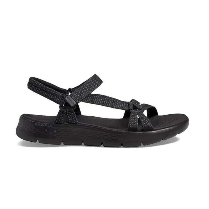 Skechers 141451 Sandalias deportivas para mujer en negro de piel vegana - 1