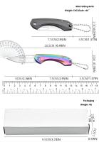 Cuchillo Plegable De Titanio Ligero En Llavero Para Caza Pesca Y Camping Ideal Regalo EDC Para Hombres Con Hoja De Acero Inoxidable - details 10