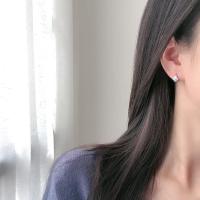 Mujer Plata de ley 925 Con Diseño huella Cristal Circonita - Regalo Ideal Aretes Aro Elegantes y Sofisticados Joyería de Moda - details 3
