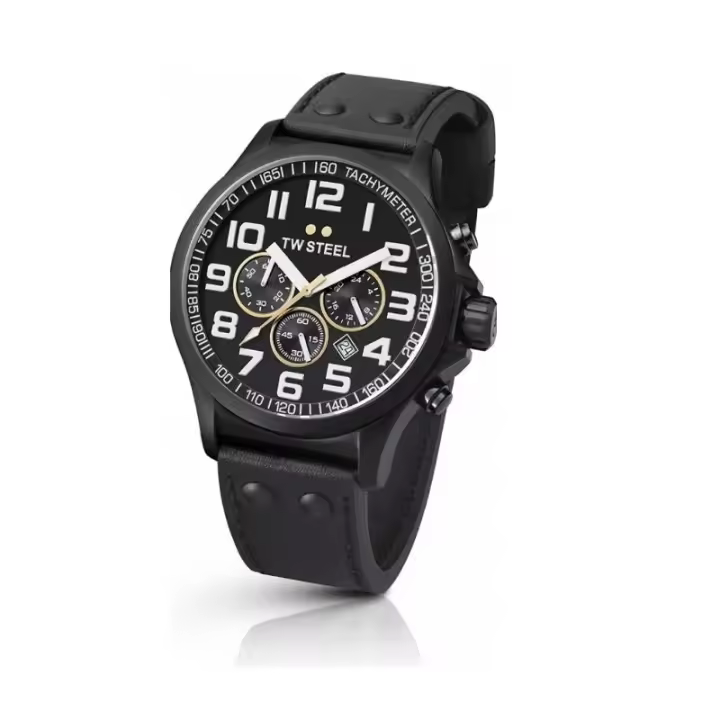 Reloj TW Steel CEO Pilot TW678 - Cronógrafo - Diámetro 50mm - Acero Inoxidable - Piel - Resistencia Agua 10 ATM - 1