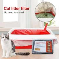 10pcs Filtros De Heces De Gato Reutilizables Con Red De Filtro Para Caja De Arena Higiénica Y Limpiadora Para Mascotas - details 0