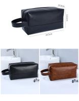 Bolsa De Cosméticos Para Viaje Organizador De Negocios Para Hombres Y Mujeres PU De Cierre De Cremallera Estilo Fashion Impermeable Portátil Con Almacenamiento Y Bolsa De Lavado - details 0