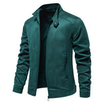 2024 nueva chaqueta de otoño e invierno para hombre, chaqueta versátil de color sólido a la moda para hombre, ropa de trabajo de gamuza, chaqueta para hombre - details 1