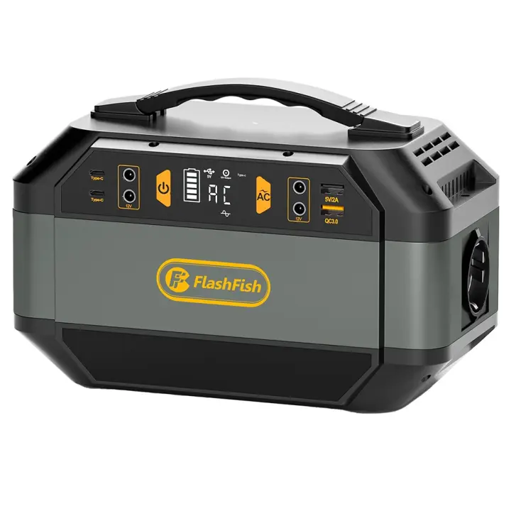 Flashfish P56 Estación de energía portátil, generador solar con batería de 288,6 Wh/78 000 mAh, salida de CA de 330 W, salida máxima de 600 W, 9 salidas, para el hogar, cortes de energía, viajes, campamentos y viajes largos por carretera - 1