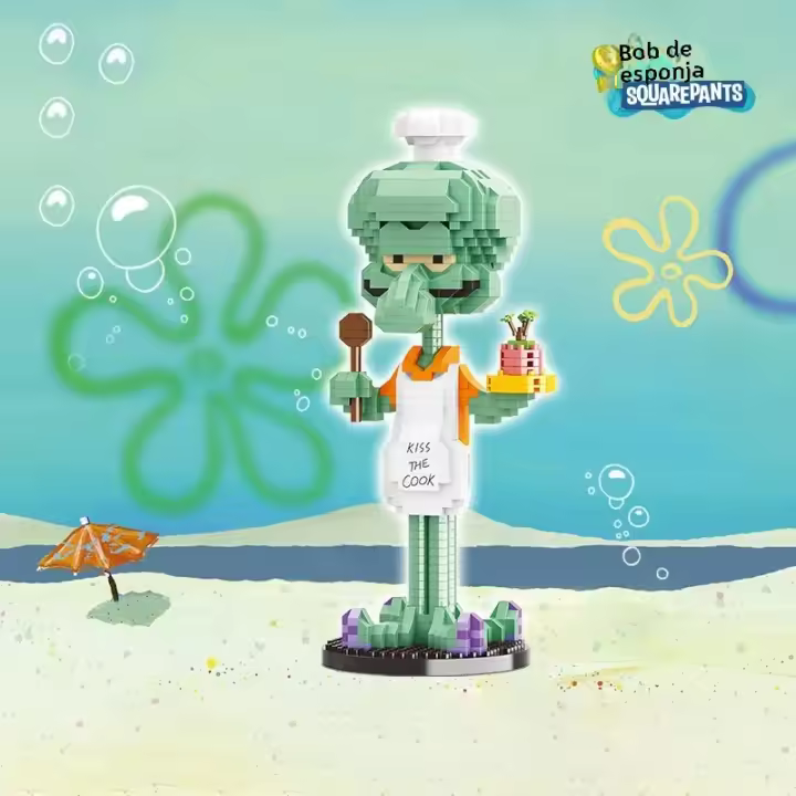 Nuevos Juguetes De Bloques SpongeBob SquarePants Con Partículas Micro Patrick Star Para Niños Y Adultos Decoración De Ciudad Bloque Regalo De Cumpleaños - 1
