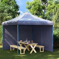 vidaXL 2x Pared Lateral Carpa Fiesta conllera PE Cenadores Exterior Color Azul,  Blanco,  Antracita y mas - details 0