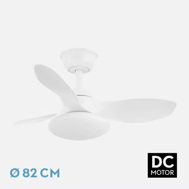 Ventilador Dc Paramo 36w 2880lm Blanco 3 Aspas 82d 3000k,4500k,6000k,remoto+tempor+memoria - 1
