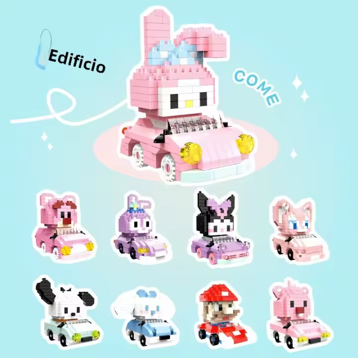 Bloques De Construcción Hello Kitty Melody Personaje De Dibujos Animados Modelo Artesanal Para Niños Regalos Juguetes Educativos - 1