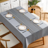 Qianniao Teléfono De Mesa Cuadrado De Piel Con Patrón De Cuadrícula Impermeable Y Resistente Al Aceite PVC Sencillo Para Mesa De Café Y Comedor - details 14