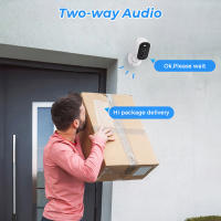 Cámara IP WIFI 4MP Batería Recargable Seguridad Al Aire Libre Vigilancia De Video 1080P HD Detección De Movimiento Humano Monitoreo De Bebé iCSee Negro - details 4